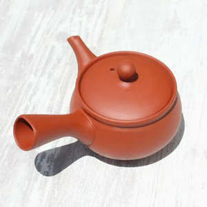Traditional Chinese Design Kyusu <b>Teapot</b> Red Clay Jar-Shaped with Ceramic Strainer for Presents-Tokoname Ware - Product Image 2