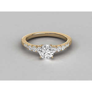 Anillo Solitario de Oro de 14K para Mujer con Diamante Cultivado en Laboratorio - Product Image 5