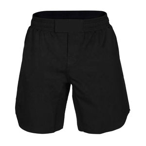 Shorts de sport pour hommes à compression, avec poches cargo, en polyester/coton peigné tricoté, couleur unie, pour la gym, le cyclisme et la course à pied, OEM - Product Image 3