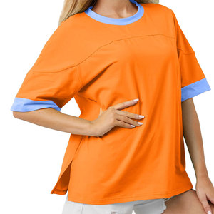T-shirt ample en coton pour femme, style streetwear, sur mesure, OEM ODM, fournisseur direct d'usine - Product Image 6