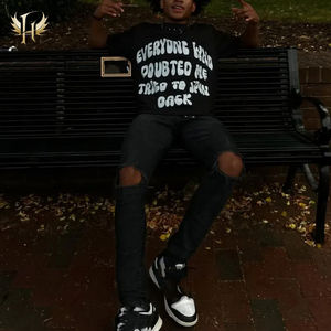 Personalizado para hombre Puff Imprimir Streetwear Tee OEM Fábrica de algodón de gran tamaño T Shirt 3D Raised Logo Design Shirt - Product Image 4