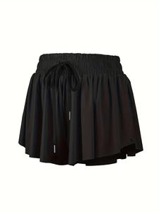 Short chaud élastique taille haute pour femme Couleur unie Slim Fit Sports et Yoga Short portable à l'extérieur - Product Image 6