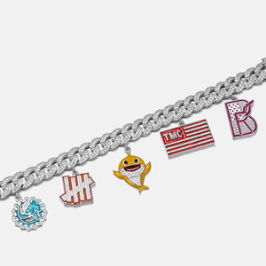 Elegant <b>Gold</b> <b>Pearl</b> & Diamond Tennis Charm <b>Bracelet</b>-Gift - Product Image 1