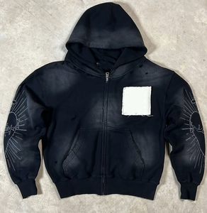 เสื้อฮู้ดมีซิปสำหรับผู้ชายผ้าคอตตอนต่ำผสมทำจากวัสดุที่ดีที่สุดขายดี - Product Image 1