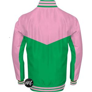 Chaquetas de poliéster 100%, sudadera bomber de seda impermeable para hombre, chaquetas universitarias de satén a juego con cuello de costilla de poliéster Reversible - Product Image 4