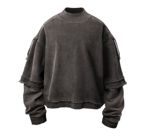 เสื้อสเวตเตอร์แบบมีฮู้ดสำหรับผู้ชายเสื้อสเวตเตอร์จั๊มเปอร์มีฮู้ดสำหรับผู้ชายโอเวอร์ไซส์พิมพ์ลายโลโก้ออกแบบได้ตามต้องการ - Product Image 1