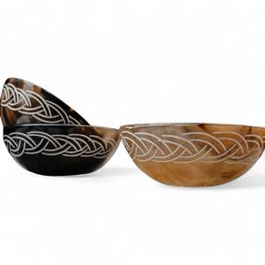 Bol de service à salade indien de haute qualité au design vintage OX en corne de buffle fabriqué à la main par un nouveau fabricant écologique pour les fêtes - Product Image 2