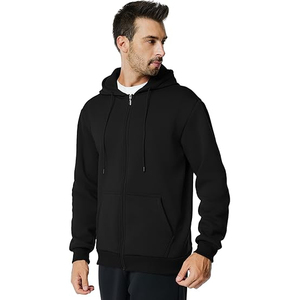 2025 tendance hommes fermeture éclair sweats à capuche Logo personnalisé sweats zippés vêtements de sport décontracté Streetwear sweats à capuche en gros - Product Image 4