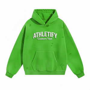 Sweat à capuche en tricot tie-dye pour homme avec détails déchirés, streetwear, pull pour une mode tendance et confortable - Product Image 1