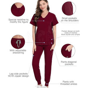 Uniformes hospitaliers durables en tricot de couleur personnalisée pour femme, meilleure qualité - Product Image 5