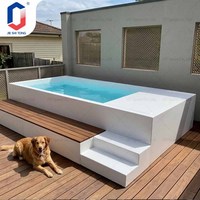 Piscine rectangulaire hors sol en FRP - Résistante aux UV, durable, facile à installer pour une utilisation extérieure à domicile