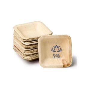 Produit écologique Assiette feuille de palmier Lotus bleu ferme Plat Areca Ustensiles de cuisine jetables Assiette de pique-nique Areca Vietnam - Product Image 3
