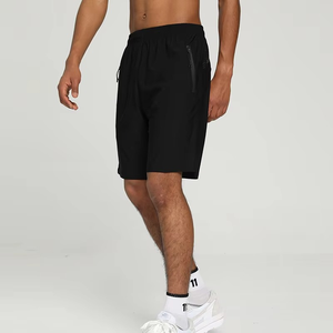 Short de gym pour homme Séchage rapide Respirant Poches pour téléphone Impression solide Short d'entraînement de course à pied en plein air Service OEM Techniques teintées en couleur unie - Product Image 5