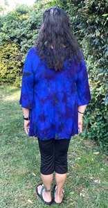 Diseñador de alta calidad de las mujeres tejidas Casual con cuello en V Top único hecho a mano Tie-Dye Tank mangas exportación calidad ropa de fiesta - Product Image 5