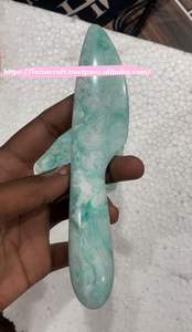 Elegant Resin Cheese & Dessert <b>Knife</b> Handmade Acrylic Marble Texture Aqua Swirl Kitchen Tool for Home Hotel & Gift Sets - Product Image 2