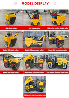 Mini-compacteur vibrant à tambour unique, poussé à la main, 25 kN, à double roue motrice, avec moteur Honda, pour la vente