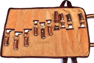 ชุดมีดเชฟมืออาชีพทำมือ5ชิ้นทำด้วยมือทำจากเหล็กคาร์บอน - Product Image 2