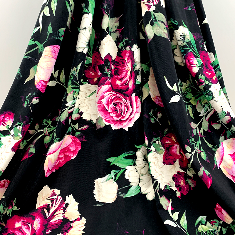 Flower Tropical Spandex Nylon Digital Print Hawaiian Fabric