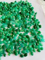 Émeraude verte naturelle du Zambie, certifiée IGI, taille cabochon, formes et tailles variées, pour la fabrication de bijoux, lot en vrac, sans traitements