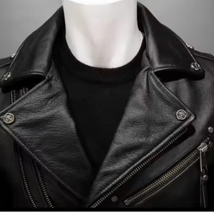 Vestes en cuir de moto au design personnalisé, fermeture éclair, vêtements de sport, grande taille, coupe-vent d'hiver, décontracté, mode, imperméable - Product Image 2