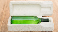 100% naturel mycélium vin spiritueux Fugni champignon plateau intérieur emballage remplacement plastique polystyrène EPS PU
