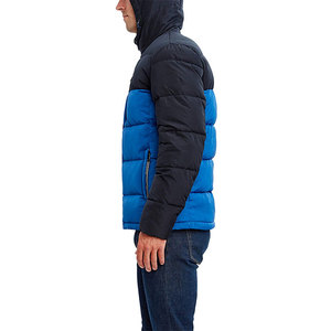 Custom Men's Winter Puffer Jacket High Quality Slim Hooded Thick <b>Coat</b> Shiny Fabric Streetwear XL Size Custom Logo Pocket - Product Image 4