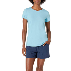 Camisetas de manga corta informales para mujer, camisetas transpirables de alta calidad de Color sólido ajustadas para mujer en material de alta calidad - Product Image 4