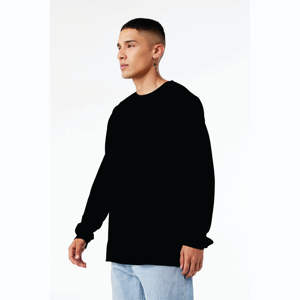 Camiseta Jersey manga larga unisex-Negro, 100% algodón Airlume, 4,2 oz - Product Image 2