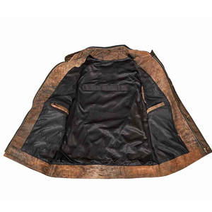 2025 buena calidad 100% cuero genuino hecho Chaleco de moda precio razonable hombres ropa Chaleco de cuero genuino - Product Image 4