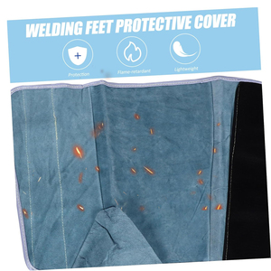 Cowhide Leather <b>Heat</b> Resistant Welding Spats Boot Protectors Welding <b>Shoe</b> Cover Safety Foot Cover With Low Moq - Product Image 3