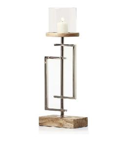 Portavelas con base de madera con hierro de alta calidad Color y tamaños personalizados a precios al por mayor con gran calidad - Product Image 1