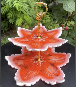 Soporte para Pastel de Resina de la Mejor Calidad, Soporte para Pastel de Resina de Tres Niveles para Servir, Plato Redondo con Soporte para Pastel de Resina Epoxi de la India - Product Image 5