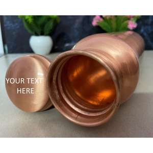 Botella de Agua de Cobre Puro con Tapa, Grabado de Logotipo, Botella de Agua de Alta Calidad a Precio de Mayoreo, Botella de Cobre Puro para Viajes - Product Image 2