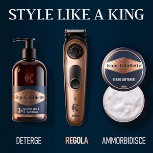 Recortadora de Barba Eléctrica para Hombre con 40 Ajustes de Longitud de Cabello y Cuchilla de Acero Inoxidable, con Cable e Impermeable IPX7 - Product Image 4