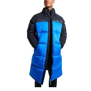 Veste d'hiver matelassée pour homme, veste décontractée, col montant, fermeture éclair, motif uni, capuche, imperméable, coupe-vent, fournisseur de rue - Product Image 2