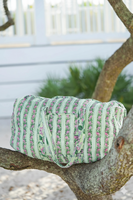 Sac de voyage tactique en coton écologique de luxe matelassé fait main pour femme, fermeture éclair, grande capacité