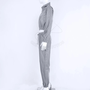 2024, conjuntos de Top corto de dos piezas para mujer con estampado de logotipo personalizado, cortavientos de punto de alta calidad con pantalón con cintura elástica - Product Image 4