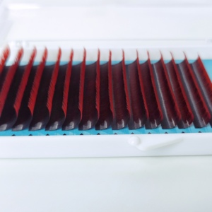 Extensions de cils Ombre de Salon professionnel meilleur prix cils de vison individuels Vietnam 0.15mm cils Ombre de couleur chaude - Product Image 4