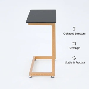 Grande table d'exposition rectangulaire en marbre noir Table de meubles modernes Table d'appoint de café personnalisée pour le salon - Product Image 4