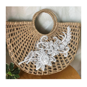 Hot Trend 2025 Bolsa de jacinto de agua natural Bolso tejido ecológico hecho a mano Ideal para viajes y ropa de playa - Product Image 1