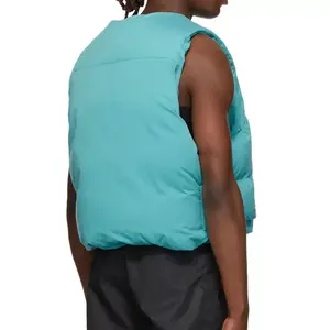 Respirant surdimensionné hommes vers le bas gilet OEM Logo personnalisé chaud coton bouffant veste gilet automne hiver haute qualité bulle gilet - Product Image 3