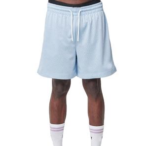 Pantalones Cortos Deportivos de Malla para Hombre, Talla Grande, Casuales, con Cintura Elástica de Poliéster, Diseño Sólido, Cómodos, de Doble Capa - Product Image 2