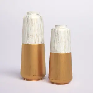 Top vente Vase à fleurs en métal couleur or martelé pour la décoration de la maison Design pot de fleur en métal dans le nouveau Style jardinières de jardin en métal - Product Image 4