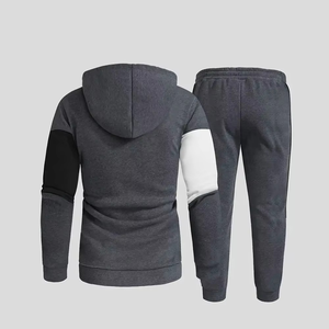 Survêtement en molleton pour homme avec logo personnalisé, ensemble 2 pièces, sweat-shirt à capuche et jogging, fabricant de survêtement d'hiver OEM/ODM - Product Image 3