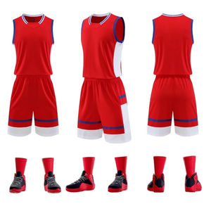 Vente en gros de maillots de basket-ball réversibles bon marché avec numéros uniformes de pratique du basket-ball double face respirants service OEM - Product Image 3