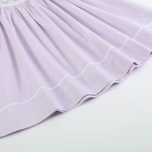 Robe en lin doux smocké faite à la main pour bébé filles Style décontracté pour le premier anniversaire de l'enfant en bas âge OEM Made in Vietnam - Product Image 2