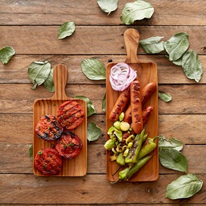 Meilleur prix cuisine plateau en bois ensemble plateaux de fruits rectangulaires solides gourmet dîner vaisselle de l'usine - Product Image 6