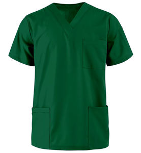 Haut de blouse médicale unisexe de qualité supérieure en polyester/nylon imprimé sérigraphié, uniforme d'infirmière OEM, tissu tissé, usage hospitalier - Product Image 3