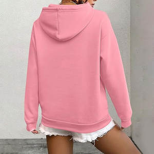 Sweat-shirt à capuche tendance pour femme, personnalisé, en polaire écologique, motif mignon imprimé, haute qualité, collection hiver 2026, vente en gros - Product Image 4