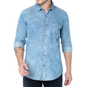 2025 sur mesure hommes jean chemise hiver produit hommes jean chemise pas cher prix hiver chaud jean chemise - Product Image 1